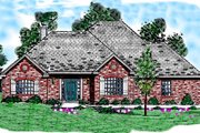 European Style House Plan - 3 Beds 2 Baths 1992 Sq/Ft Plan #52-185 