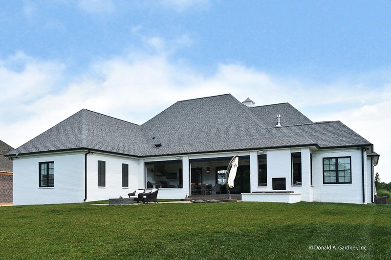 Architectural House Design - Exterior - Rear Elevation for European House Plan #929-1009 - 5 bed, 4 bath