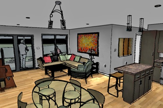 Photo 4 for Modern House Plan #480-1 - 4 bed, 2 bath