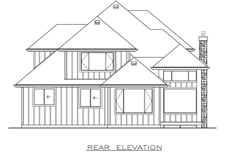 Dream House Plan - Exterior - Rear Elevation for Farmhouse House Plan #1100-162 - 3 bed, 2.5 bath