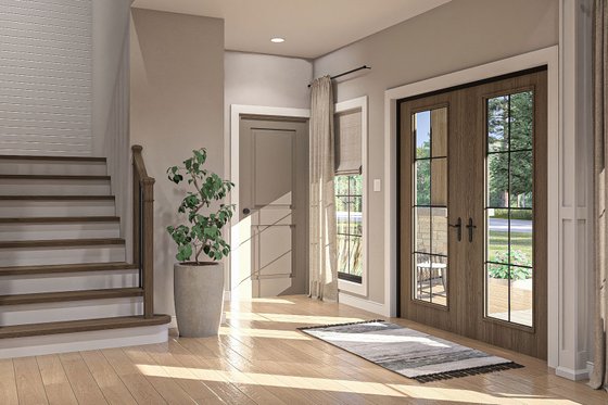 Interior - Entry for Farmhouse House Plan #455-404 - 3 bed, 3.5 bath