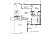 Traditional Style House Plan - 2 Beds 2 Baths 1440 Sq/Ft Plan #22-105 