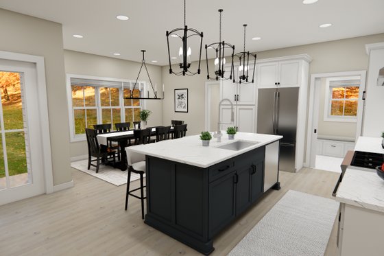 Interior - Kitchen 1 for Bungalow House Plan #51-1355 - 3 bed, 2.5 bath