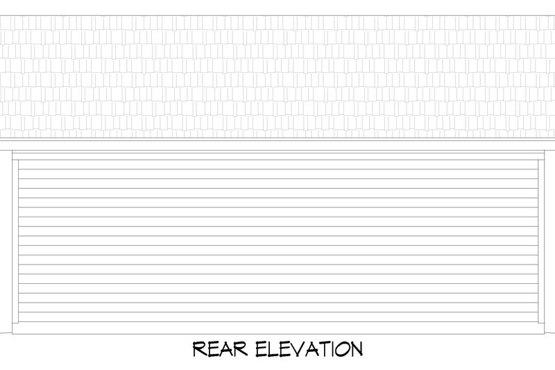 House Blueprint - Exterior - Rear Elevation for Craftsman House Plan #932-1261, 0 bath