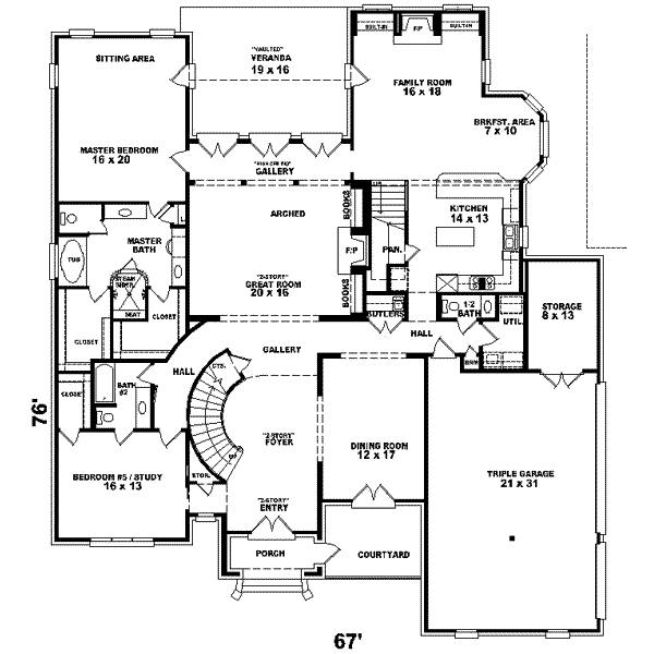 European Floor Plan - Main Floor Plan #81-638
