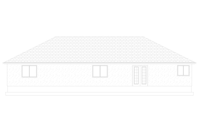 Architectural House Design - Exterior - Rear Elevation 1 for Traditional House Plan #1060-217 - 3 bed, 2 bath
