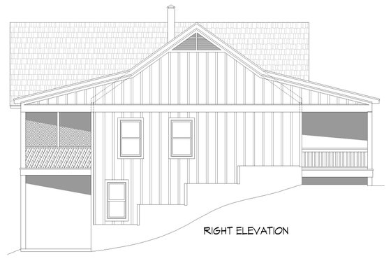 Exterior - Other Elevation 2 for Traditional House Plan #932-415 - 2 bed, 2 bath