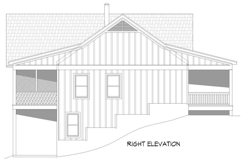 House Blueprint - Exterior - Other Elevation 2 for Traditional House Plan #932-415 - 2 bed, 2 bath