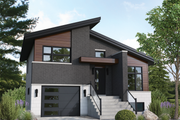 Contemporary Style House Plan - 2 Beds 1.5 Baths 1112 Sq/Ft Plan #25-4894 