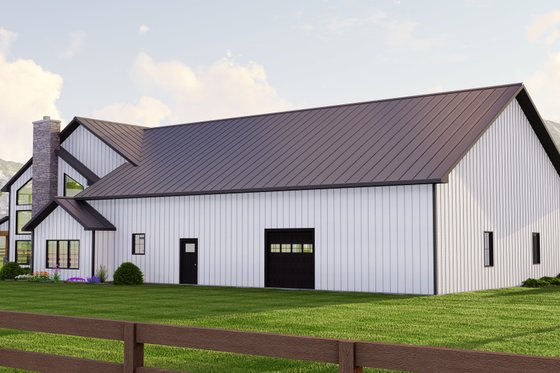 Exterior - Rear Elevation 1 for Barndominium House Plan #1064-194 - 3 bed, 3 bath