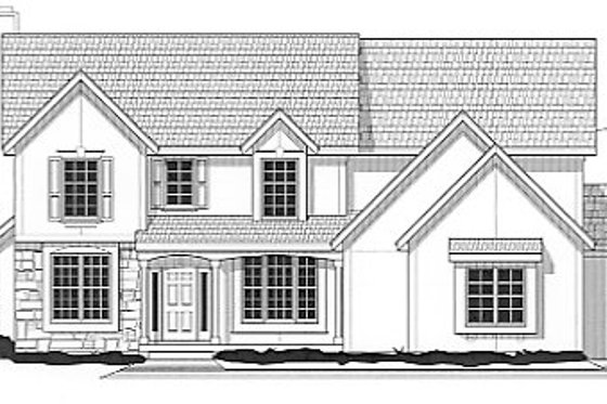 Exterior - Front Elevation for Traditional House Plan #67-277 - 4 bed, 4 bath