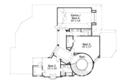 European Style House Plan - 4 Beds 3 Baths 3900 Sq/Ft Plan #411-173 