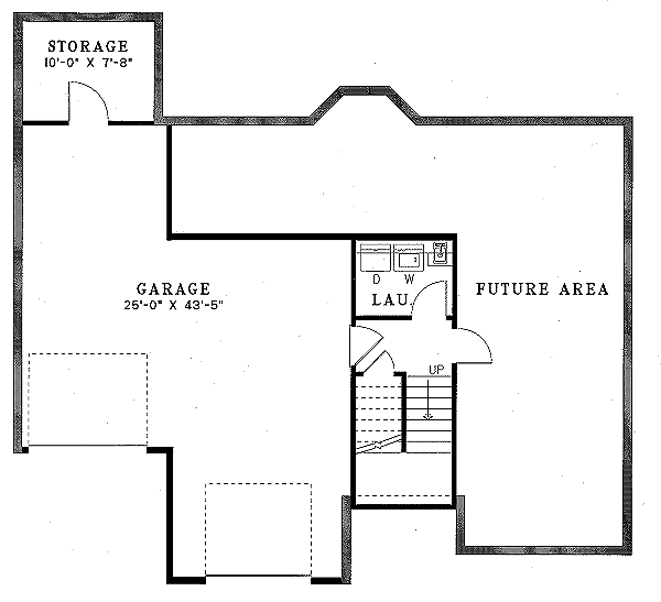 Traditional Floor Plan - Lower Floor Plan #17-302