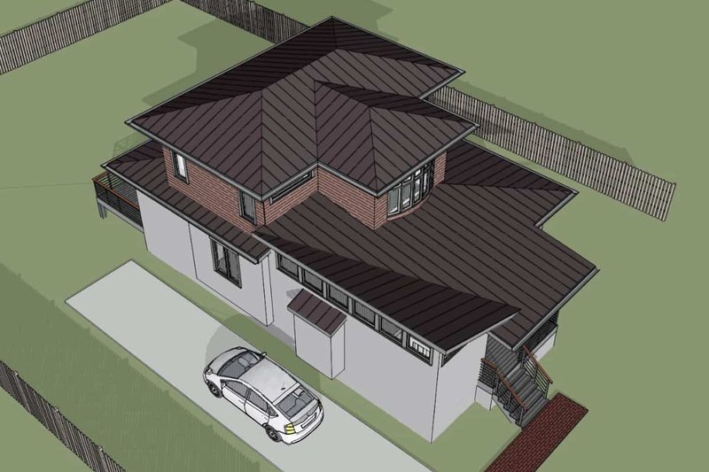House Blueprint - Exterior - Other Elevation for Modern House Plan #79-302 - 3 bed, 2.5 bath