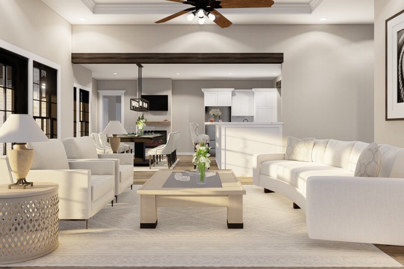 Home Plan - Interior - Family Room 2 for European House Plan #17-1180 - 4 bed, 2.5 bath