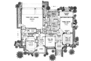 Floor Plan - Main Floor for European House Plan #310-432 - 4 bed, 3.5 bath