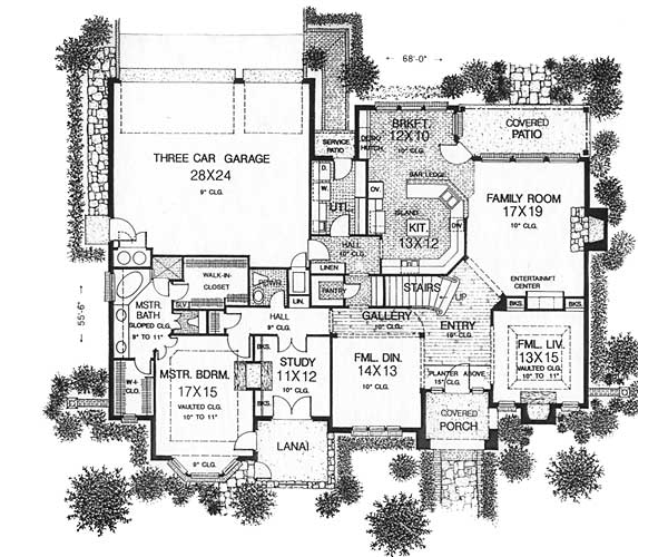 Architectural House Design - European Floor Plan - Main Floor Plan #310-432
