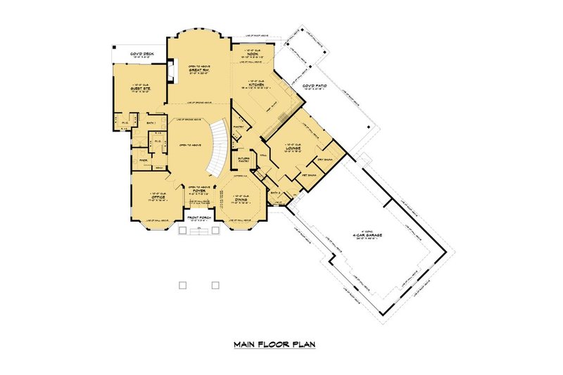Architectural House Design - Floor Plan - Main Floor 1 for Traditional House Plan #1066-127 - 4 bed, 6.5 bath