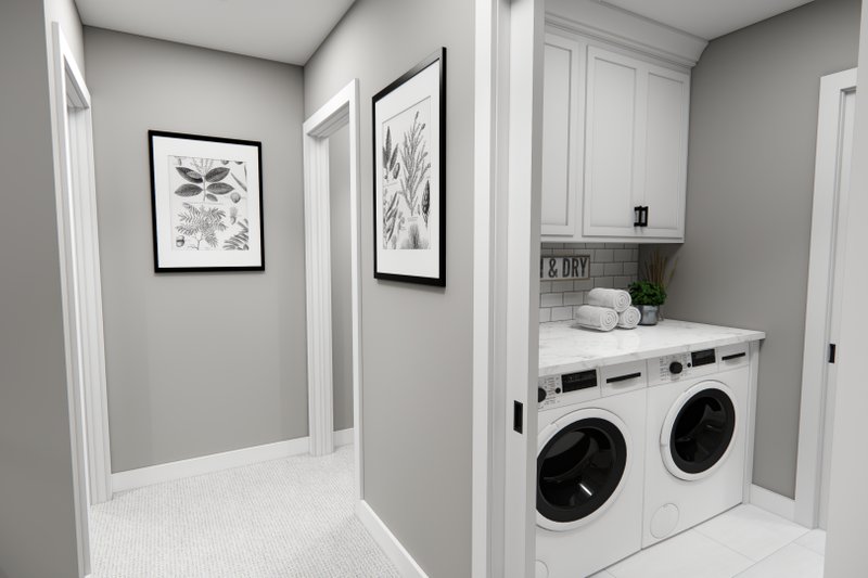 Architectural House Design - Interior - Laundry for Craftsman House Plan #51-1472 - 3 bed, 2.5 bath