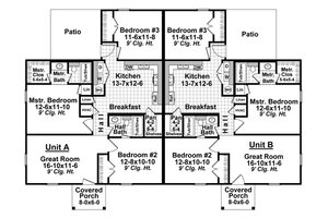Floor Plan - Main Floor for Traditional House Plan #21-326 - 3 bed, 2 bath