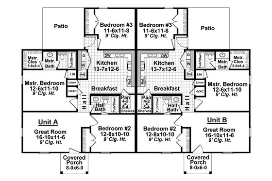 Floor Plan - Main Floor for Traditional House Plan #21-326 - 3 bed, 2 bath