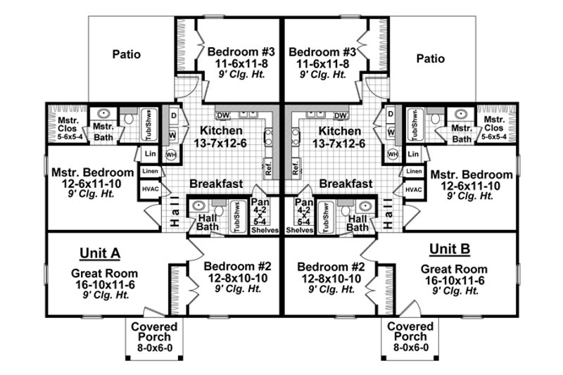 Architectural House Design - Floor Plan - Main Floor for Traditional House Plan #21-326 - 3 bed, 2 bath