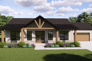 Home Plan - Exterior - Front Elevation for Farmhouse House Plan #1119-7 - 3 bed, 2 bath