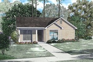 Ranch Exterior - Front Elevation Plan #17-163