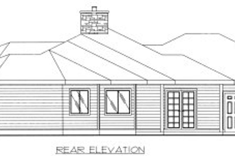Dream House Plan - Exterior - Rear Elevation for Modern House Plan #117-378 - 3 bed, 2 bath