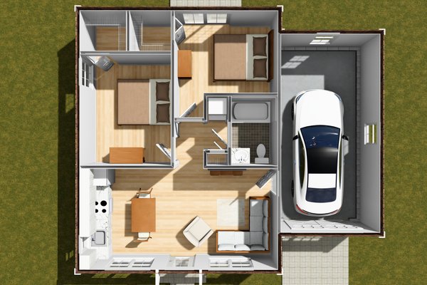 House Blueprint - Cottage Floor Plan - Main Floor Plan #513-2346