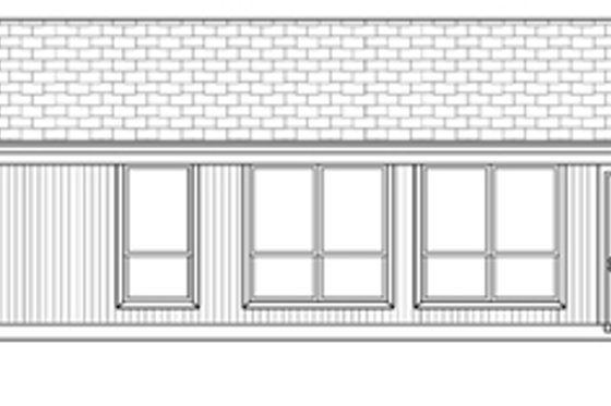 Exterior - Rear Elevation for Ranch House Plan #84-516 - 3 bed, 2 bath