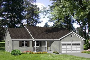 Ranch Exterior - Front Elevation Plan #116-235