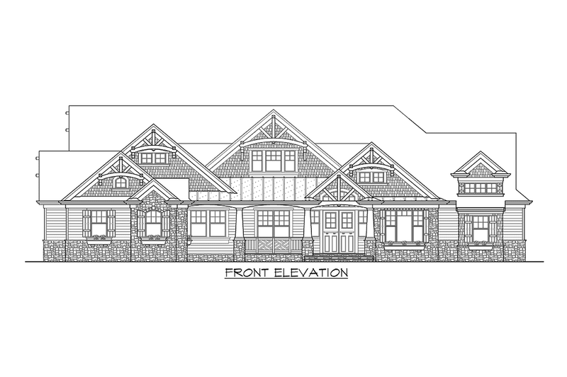 Architectural House Design - Exterior - Other Elevation for Craftsman House Plan #132-208 - 3 bed, 3.5 bath