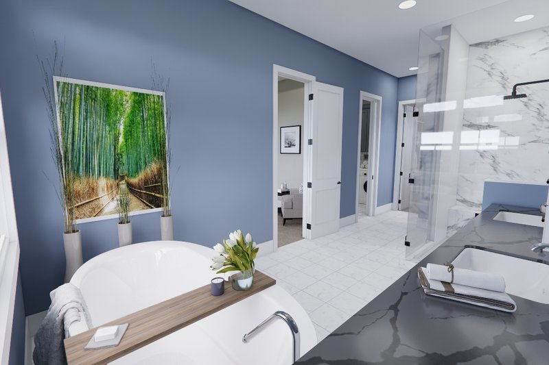House Blueprint - Interior - Master Bathroom for Ranch House Plan #51-1326 - 3 bed, 2.5 bath
