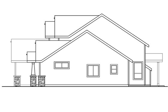 Exterior - Other Elevation 2 for Craftsman House Plan #124-608 - 4 bed, 2.5 bath