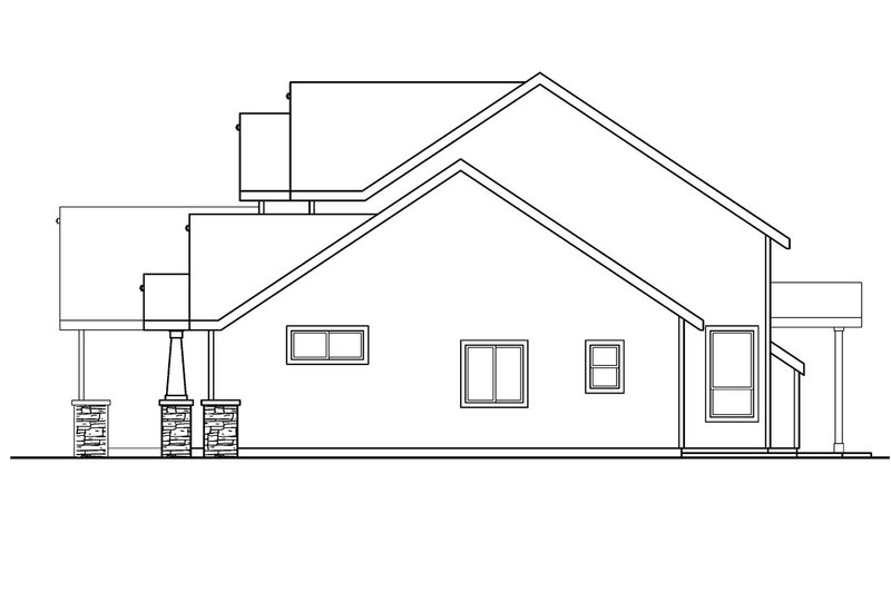 Home Plan - Exterior - Other Elevation 2 for Craftsman House Plan #124-608 - 4 bed, 2.5 bath
