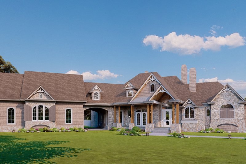 Home Plan - Exterior - Front Elevation 4 for Traditional House Plan #54-525 - 4 bed, 4.5 bath