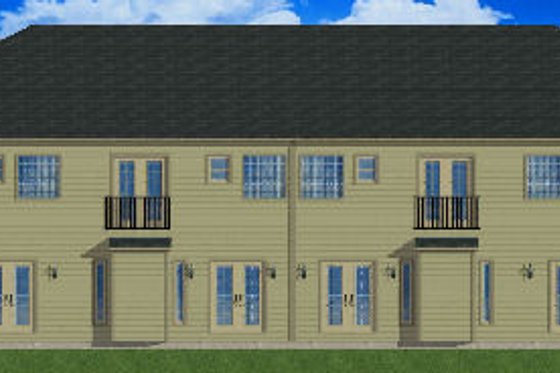 Exterior - Rear Elevation for Traditional House Plan #126-165 - 3 bed, 2.5 bath