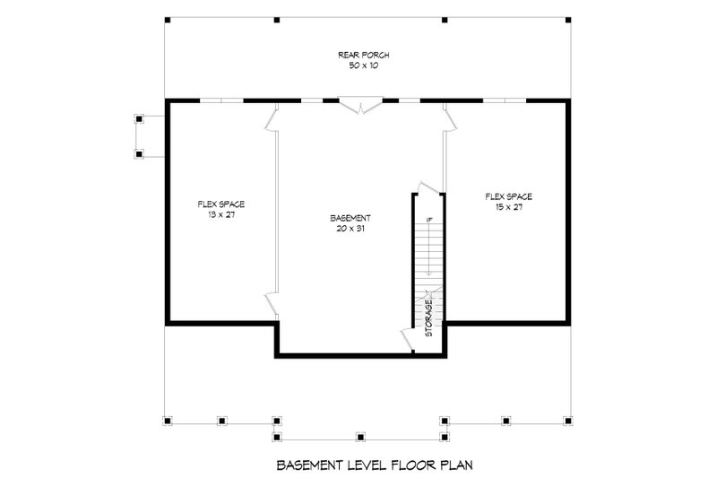 House Plan Design - Floor Plan - Lower Floor for Country House Plan #932-590 - 2 bed, 2 bath