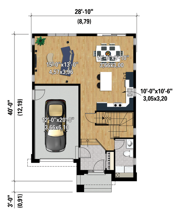 Contemporary Floor Plan - Main Floor Plan #25-4320