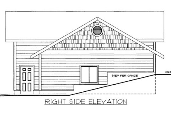 Exterior - Other Elevation for Traditional House Plan #117-717, 0.5 bath