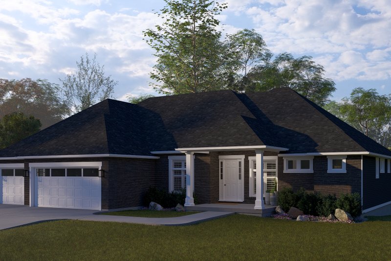 Architectural House Design - Exterior - Front Elevation 3 for Craftsman House Plan #1060-496 - 3 bed, 2.5 bath