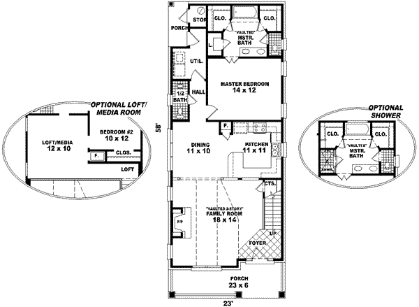 Farmhouse Floor Plan - Main Floor Plan #81-449