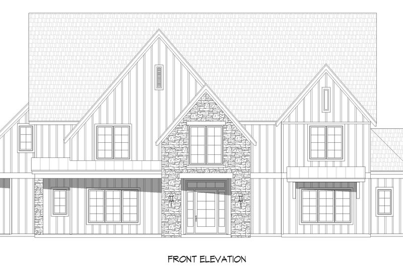 Dream House Plan - Exterior - Front Elevation 4 for Farmhouse House Plan #932-1461 - 5 bed, 5.5 bath