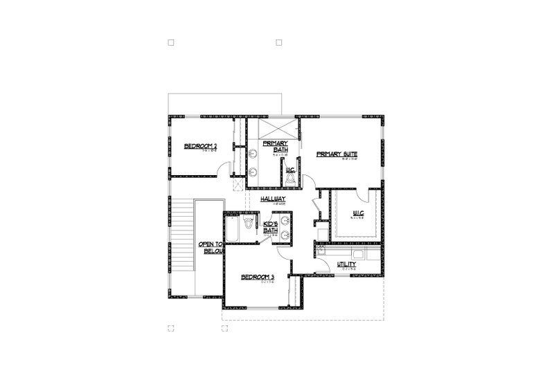 House Plan Design - Floor Plan - Upper Floor for Farmhouse House Plan #569-98 - 5 bed, 4 bath
