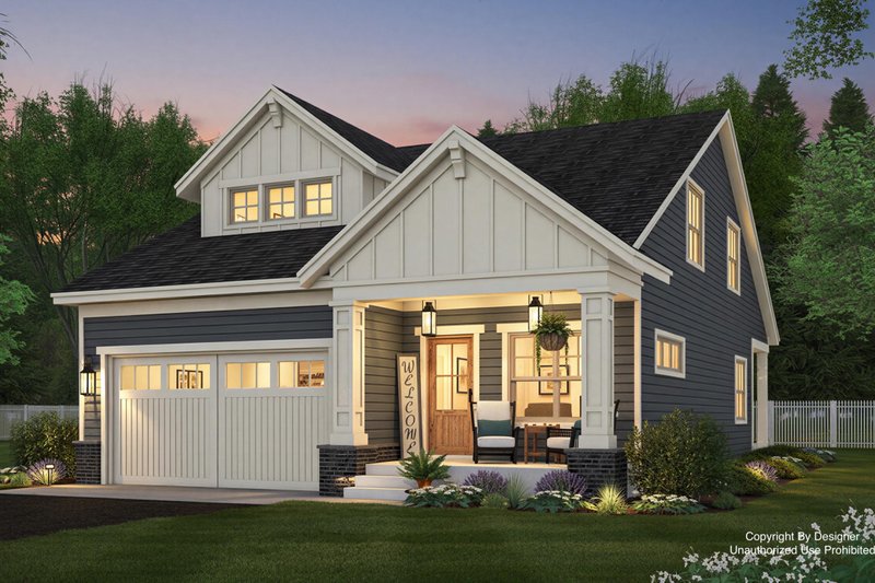Dream House Plan - Craftsman Exterior - Front Elevation Plan #51-1341