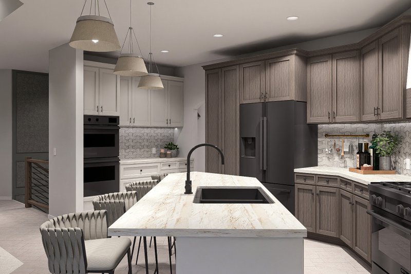 Architectural House Design - Interior - Kitchen for Farmhouse House Plan #455-211 - 3 bed, 3 bath