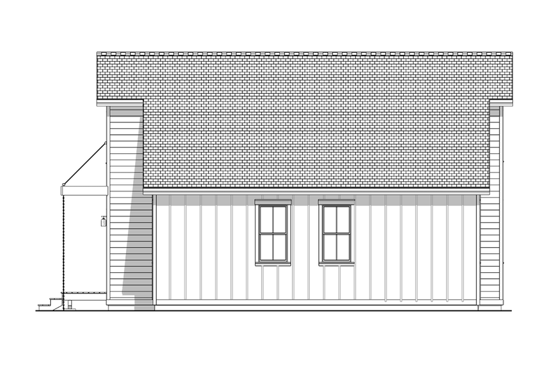 Dream House Plan - Exterior - Other Elevation 3 for Modern House Plan #1099-21 - 2 bed, 1 bath