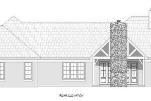 Exterior - Rear Elevation for Traditional House Plan #932-166 - 4 bed, 3.5 bath