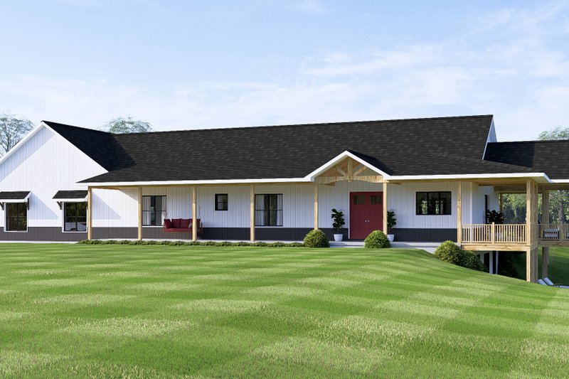 Home Plan - Exterior - Front Elevation 3 for Barndominium House Plan #1064-473 - 3 bed, 3.5 bath